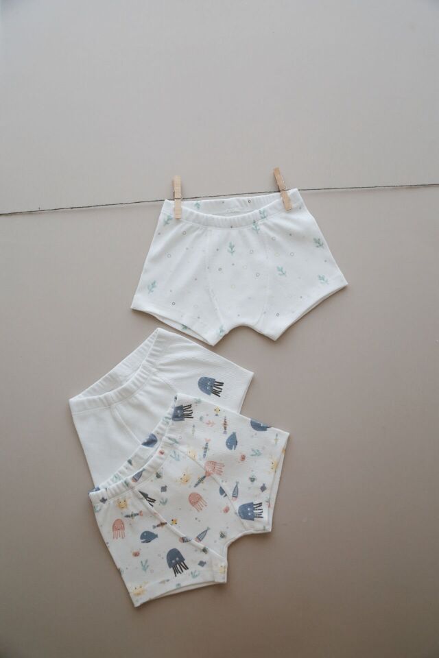 Pamuklu Erkek Çocuk Boxer 3'lü Set